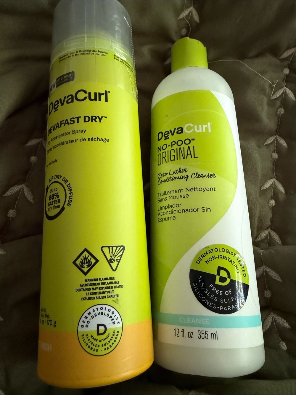 DevaCurl Duo: Shampoo/Cleanser & Fast Dry Curl Care Set